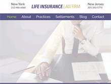 Tablet Screenshot of lifeinsurancelawfirm.com